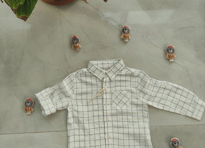 LC Waikiki LCW UZUN KOL KARELİ ERKEK BEBEK GÖMLEĞİ