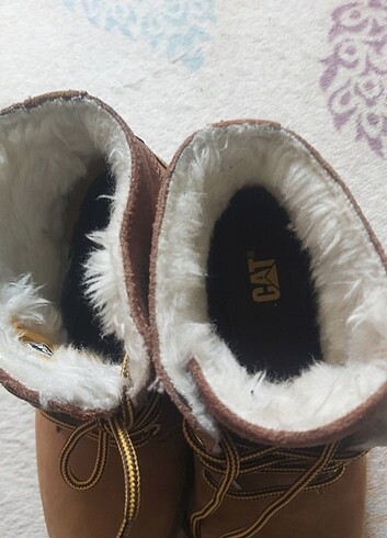 39 Beden camel Renk 39 numara cat bot içi kürklü