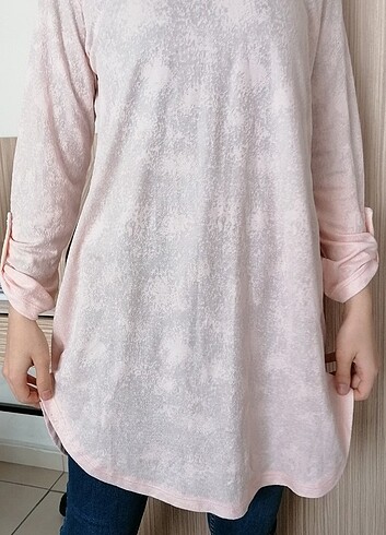 Toz pembe tunik