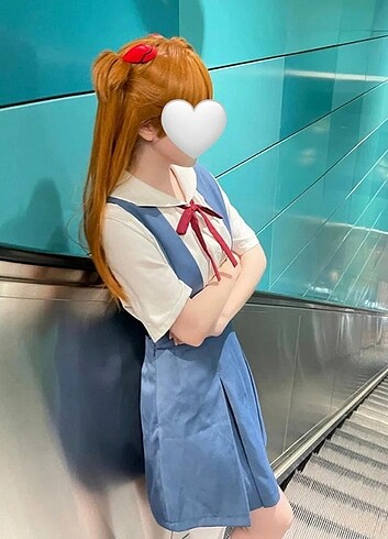 evangelion okul üniforması rei asuka cosplay
