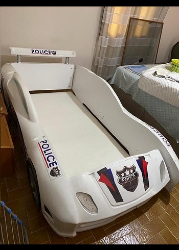 Beyaz Polis Temalı Çocuk Yatağı - Görsel 3