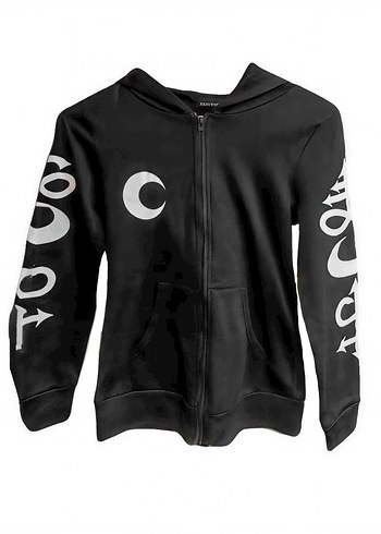 Goth Siyah Witch Sweatshirt