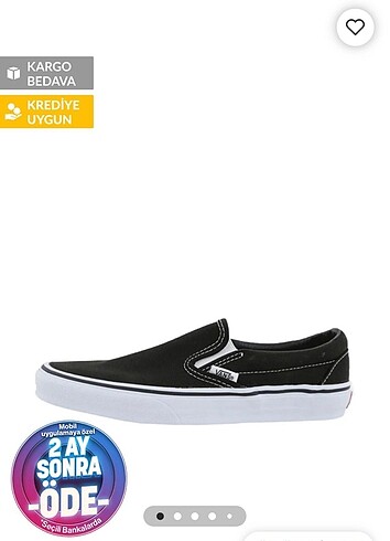 Vans Vans Slip On Siyah Kadın Ayakkabı