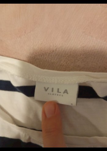 Çizgili dirsek kollu Tişört - Görsel 3