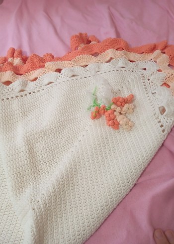 Nakışlı Örgü Bebek Battaniyesi - Görsel 4