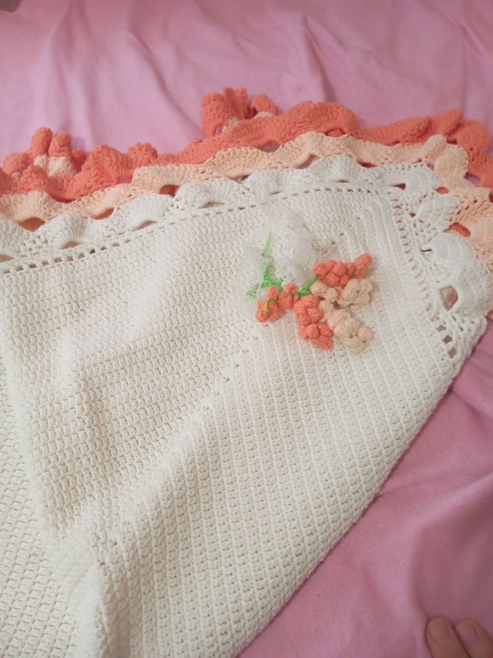 Nakışlı Örgü Bebek Battaniyesi - Görsel 4