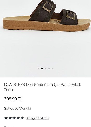 Erkek Kahverengi Deri Tokalı terlik - Görsel 5