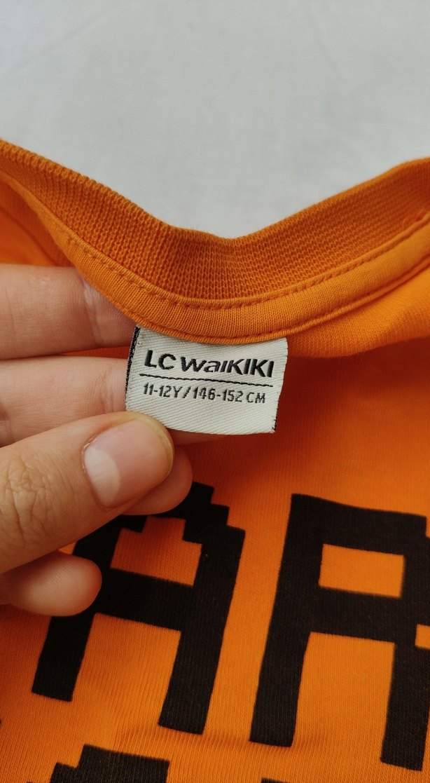 Renkli Baskılı Turuncu Hamile Tişörtü - Görsel 2