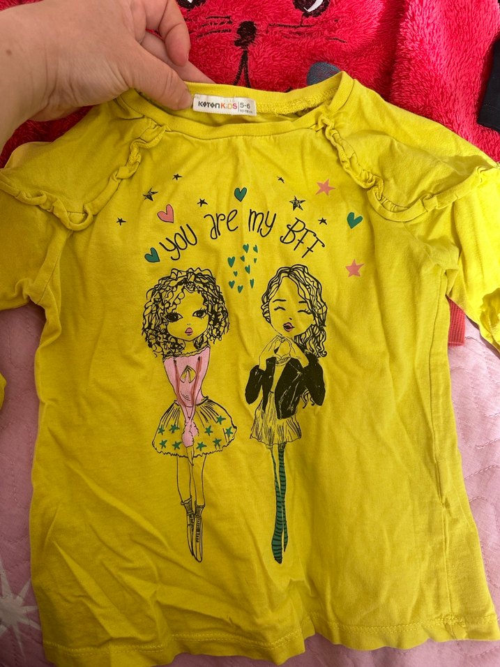 3lü 4,5,6 yaş Renkli, Baskılı ve Örgü Kız Çocuk Kazaklar - Görsel 2