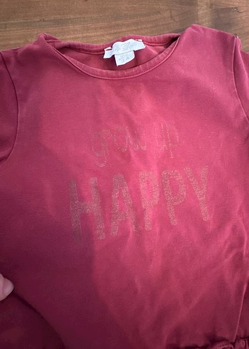 Bordo Kız Çocuk Uzun Kollu Fırfırlı Tişört - Görsel 3