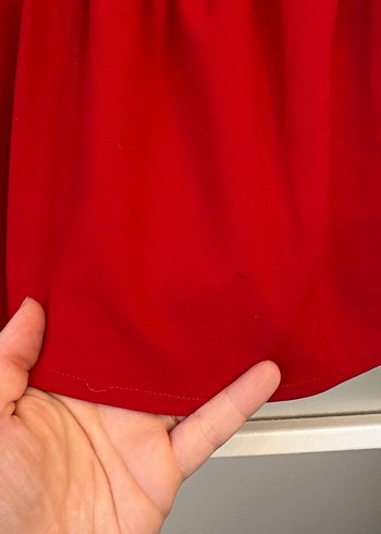 Kız Çocuk Kırmızı Salaş Etek - Görsel 4