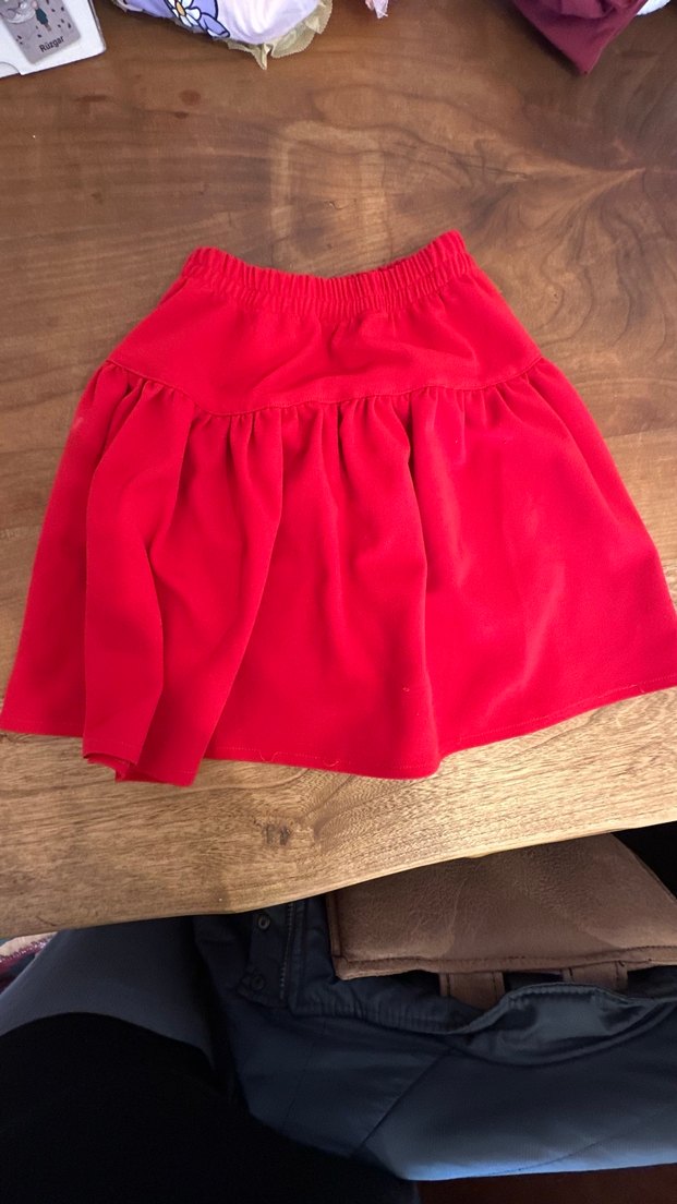 Kız Çocuk Kırmızı Salaş Etek - Görsel 3