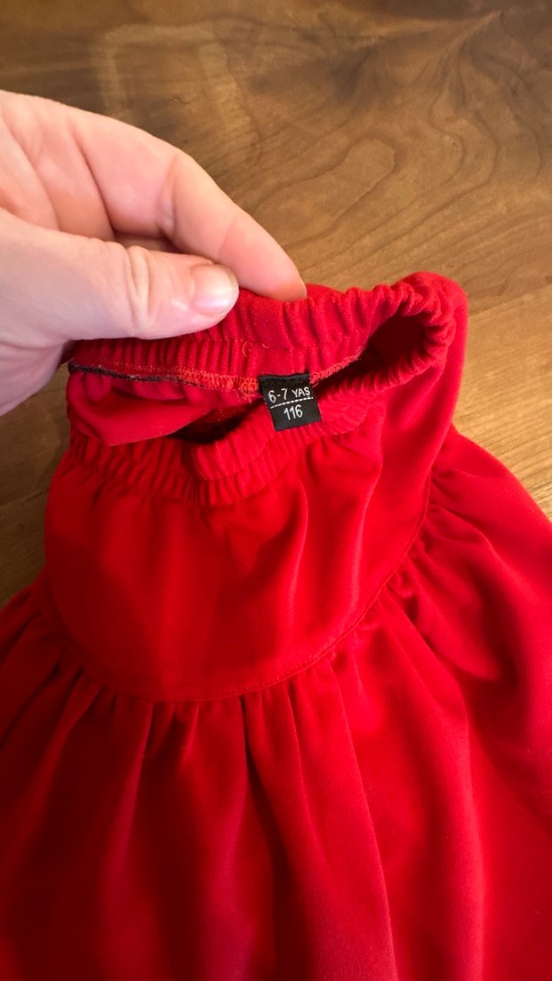 Kız Çocuk Kırmızı Salaş Etek - Görsel 2