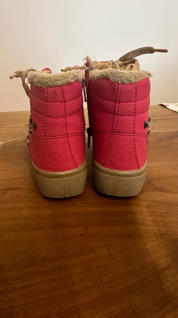 27 numara Kızlar İçin pembe Süet Punk Tarzı Botlar - Görsel 4