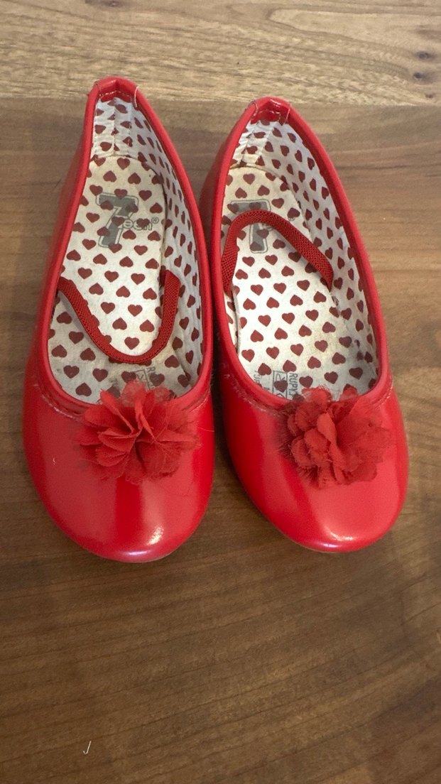 Sorunsuz Kız Çocuk Kırmızı Fırfırlı Babet - Görsel 4