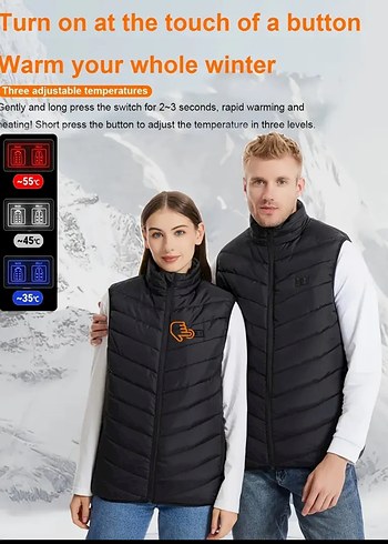 Erkek Gri Sıcaklık Kontrollü Kolsuz Ceket - Görsel 4