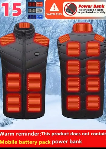 Erkek Gri Sıcaklık Kontrollü Kolsuz Ceket - Görsel 3