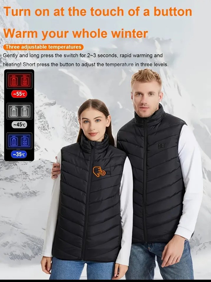 Erkek Gri Sıcaklık Kontrollü Kolsuz Ceket - Görsel 4