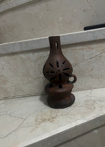 Koyu Kahverengi Seramik Mumluk - Görsel 3