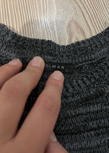 Gri Örgü Erkek Bisiklet Yaka Kazak - Görsel 2