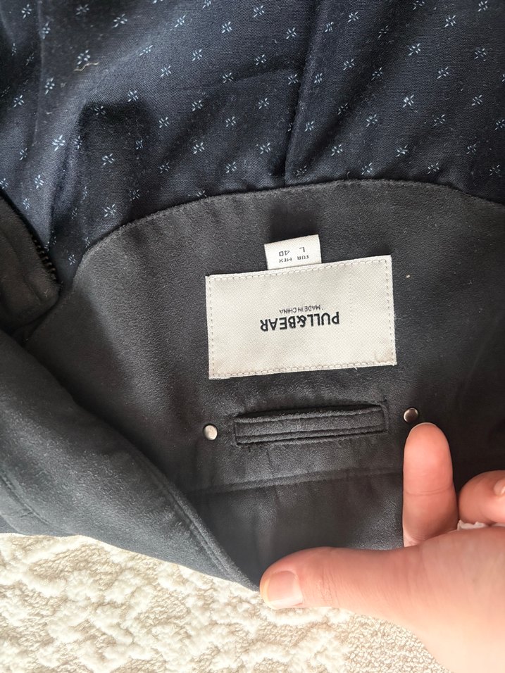 Siyah erkek süet Ceket - Görsel 3