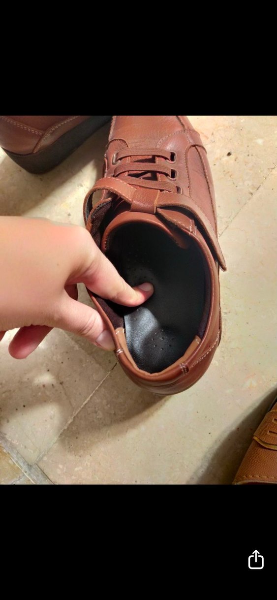 Kahverengi Deri kadın ortopedik Klasik Ayakkabı - Görsel 3