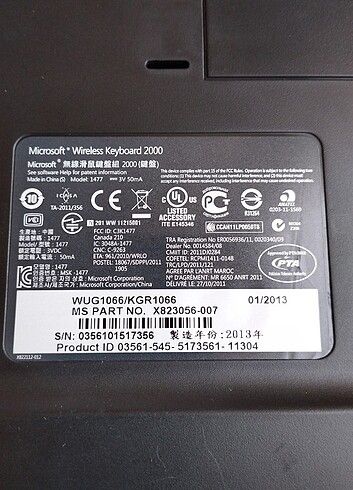 Microsoft wireless 2000 kablosuz klavye - Görsel 6