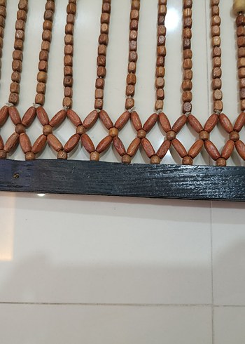 Ahşap boncuklu kapı perdesi - Görsel 4