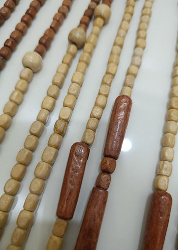 Ahşap boncuklu kapı perdesi - Görsel 9