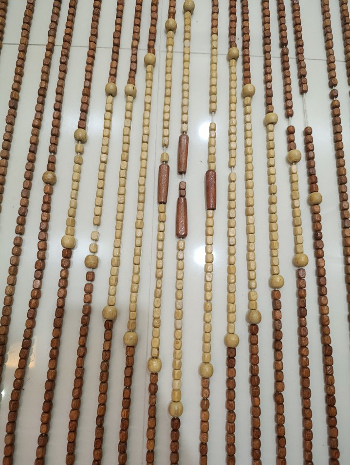 Ahşap boncuklu kapı perdesi - Görsel 2