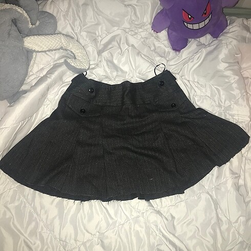 Mini etek gotik pileli