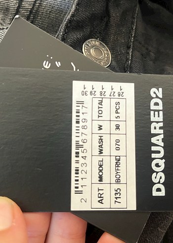 DSquared2 Siyah Bol Kesim Street Style Kot Pantolon
