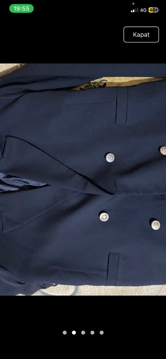 Siyah Düğmeli Kadın Blazer Ceket - Görsel 4