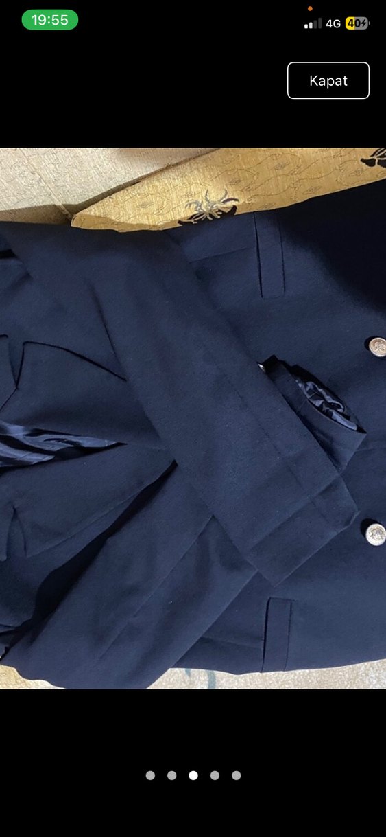 Siyah Düğmeli Kadın Blazer Ceket - Görsel 2