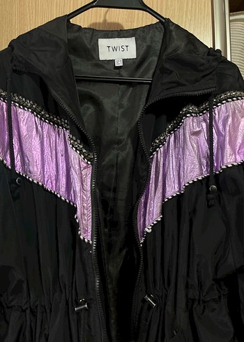Twist mor detaylı yağmurluk - Görsel 2