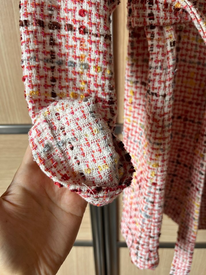 Düğmeli, Kemerli Kadın Mini Gömlek - Görsel 3