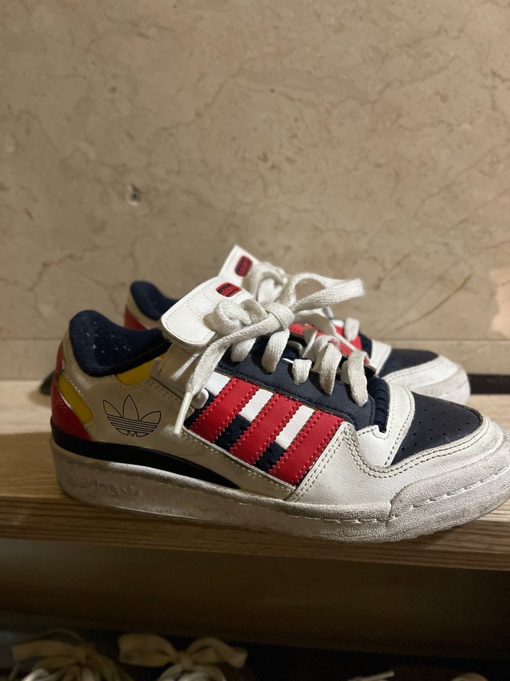 Renkli Adidas Kadın Spor Ayakkabı Velcro Bağcıklı - Görsel 4