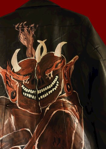xl Beden Gotik Devil Deri Özel Tasarım Ceket