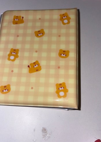 Sarı Pastel Desenli Kalp Ayna Defter binder