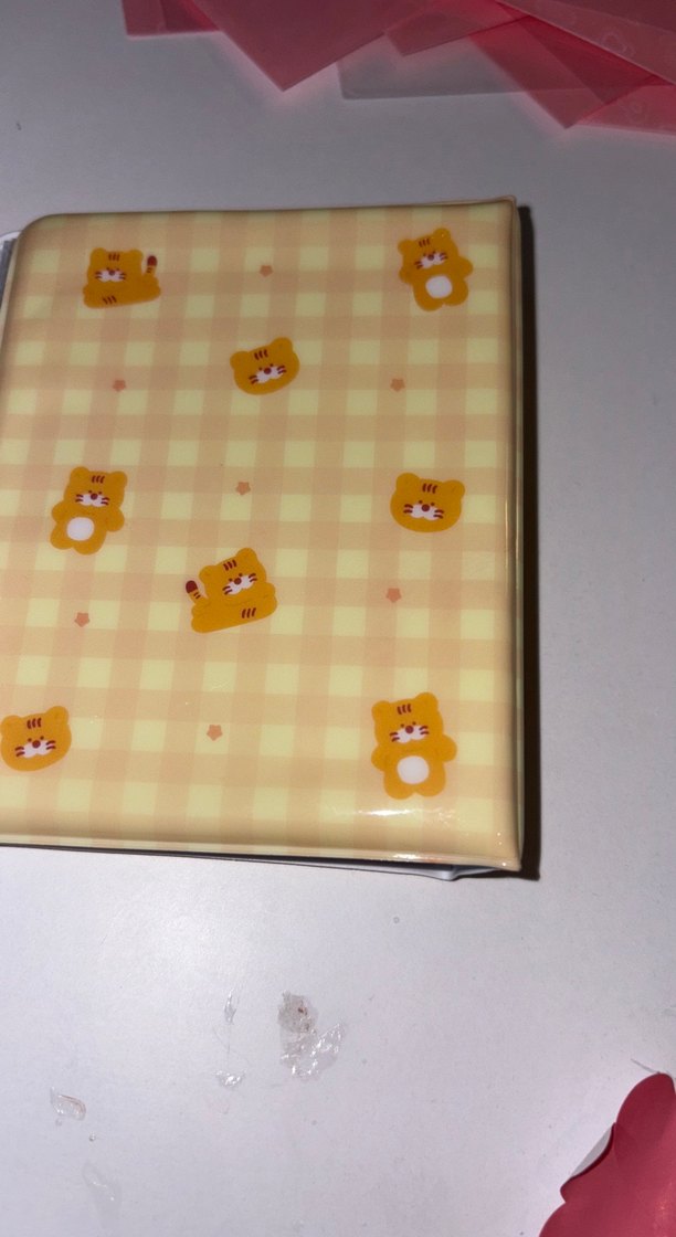 Sarı Pastel Desenli Kalp Ayna Defter binder - Görsel 2