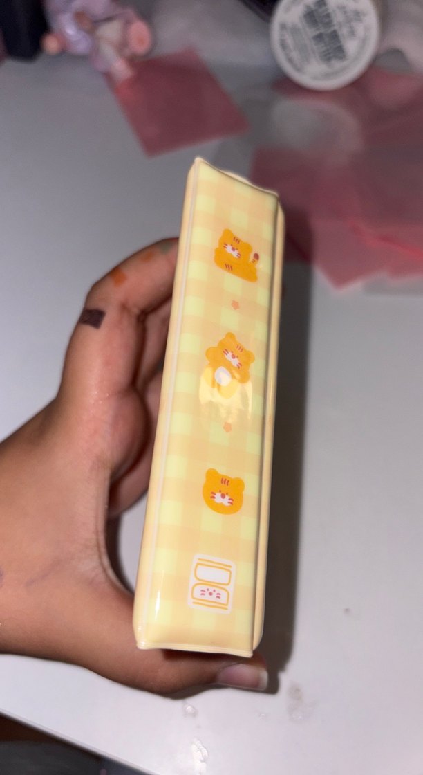 Sarı Pastel Desenli Kalp Ayna Defter binder - Görsel 3