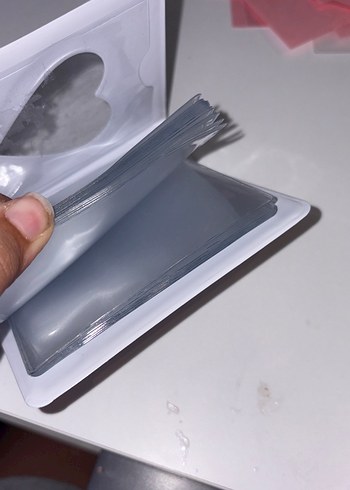 Pembe Kalp Detaylı Pastel Defter binder - Görsel 4