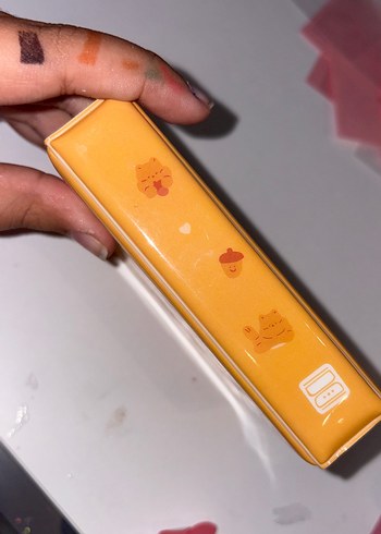 Sarı Kalp Desenli Şeffaf Kapaklı Defterbinder