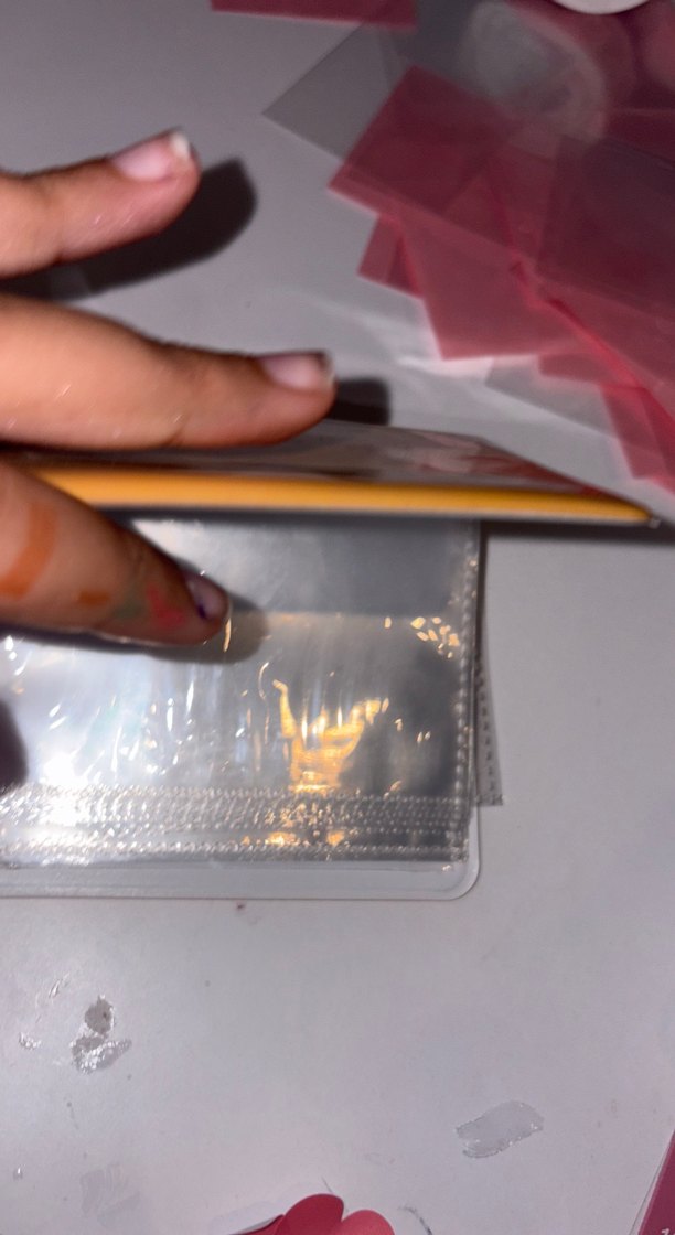 Sarı Kalp Desenli Şeffaf Kapaklı Defterbinder - Görsel 4