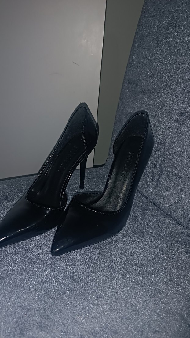 Siyah Rugan Kadın Stiletto Topuklu - Görsel 2