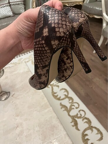 36 Beden Hotiç yılan derisi desen stiletto