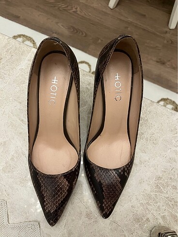 Hotiç Hotiç yılan derisi desen stiletto