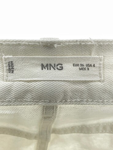36 Beden beyaz Renk Mango Jean / Kot %70 İndirimli.