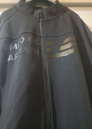 Emporio Armani Siyah Fermuarli Sweatshirt
