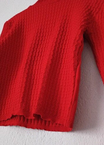 Trendyol & Milla Trendyol m beden crop uzun kollu kırmızı body